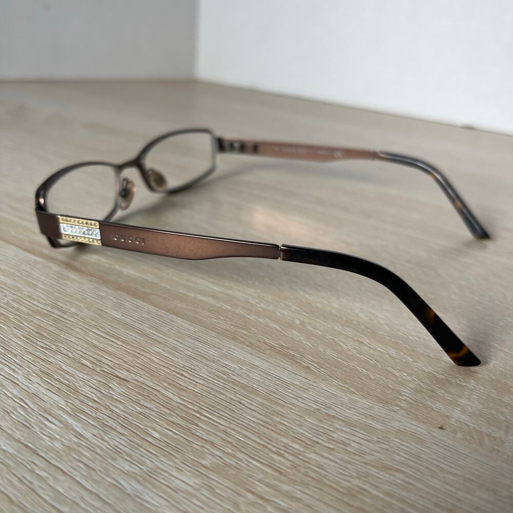 Gucci GG2769/STRASS NDE Eyeglasses Rhinestones Dark Brown Metal Frame 51-17-135 - Picture 8 of 9